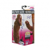 Коричневая насадка на пенис Wolftooth Sleeve - 13 см. - Baile - в Томске купить с доставкой