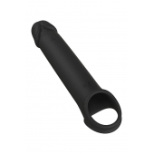 Черная насадка-удлинитель с вибрацией Vibrating Extender With Remote - Dream Toys - в Томске купить с доставкой
