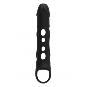 Черная насадка-удлинитель Vibrating Extender With Remote с вибрацией - Dream Toys - в Томске купить с доставкой