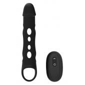 Черная насадка-удлинитель Vibrating Extender With Remote с вибрацией - Dream Toys - в Томске купить с доставкой