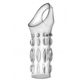 Прозрачная насадка на пенис Stretchy Studded Penis Sleeve Ring - Blush Novelties - в Томске купить с доставкой