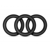Набор из 3 черных эрекционных колец Black Small Penis Rings - Blush Novelties - в Томске купить с доставкой