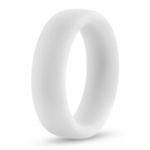 Белое люминесцентное эрекционное кольцо Silicone Glo Cock Ring - Blush Novelties - в Томске купить с доставкой