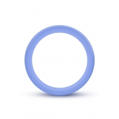 Голубое люминесцентное кольцо Silicone Glo Cock Ring - Blush Novelties - в Томске купить с доставкой