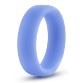Голубое люминесцентное кольцо Silicone Glo Cock Ring - Blush Novelties - в Томске купить с доставкой