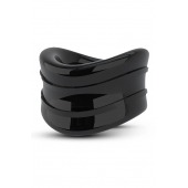 Черное эрекционное кольцо на мошонку Beef Ball Stretcher Snug - Blush Novelties - в Томске купить с доставкой