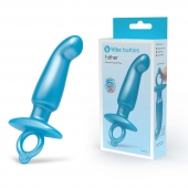 Голубая анальная пробка для массажа простаты Hither Silicone Prostate Plug - 14,3 см. - b-Vibe - в Томске купить с доставкой