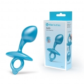 Голубая анальная пробка для массажа простаты Bulb Silicone Prostate Plug - 10,7 см. - b-Vibe - в Томске купить с доставкой