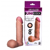 Фаллическая насадка для страпона UNICOCK 8  - 20 см. - LOVETOY (А-Полимер) - купить с доставкой в Томске