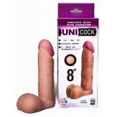 Фаллическая насадка для страпона UNICOCK 8  - 20 см. - LOVETOY (А-Полимер) - купить с доставкой в Томске