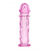 Розовая насадка фаллической формы - 12,5 см. - A-toys - в Томске купить с доставкой