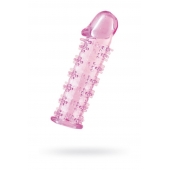 Розовая насадка на пенис с шипами - 12,5 см. - A-toys - в Томске купить с доставкой