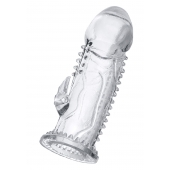 Прозрачная насадка на пенис с шипиками и коготком - 13,5 см. - A-toys - в Томске купить с доставкой