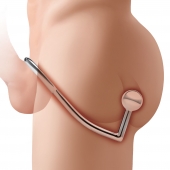 Кольцо на пенис с анальным стимулятором Stainless Steel Anal Hook   Cock Ring - BlueLine - в Томске купить с доставкой