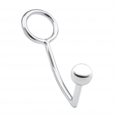 Кольцо на пенис с анальным стимулятором Stainless Steel Anal Hook   Cock Ring - BlueLine - в Томске купить с доставкой