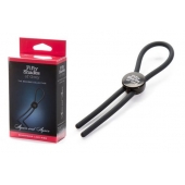 Тёмно-серое эрекционное кольцо с зажимом Again and Again Adjustable Cock Ring - Fifty Shades of Grey - в Томске купить с доставкой
