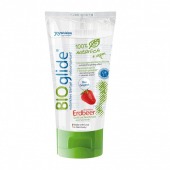 Гель-смазка на водной основе с ароматом клубники BioGlide - 80 мл. - Joy Division - купить с доставкой в Томске
