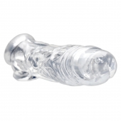 Прозрачная насадка для увеличения члена Realistic Clear Penis Enhancer and Ball Stretcher - 20,3 см. - XR Brands - в Томске купить с доставкой