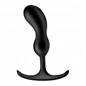 Черный массажер простаты с утяжелителями Premium Silicone Weighted Prostate Plug Medium - 16,3 см. - XR Brands - в Томске купить с доставкой