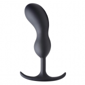 Черный массажер простаты с утяжелителями Premium Silicone Weighted Prostate Plug Large - 18,8 см. - XR Brands - в Томске купить с доставкой