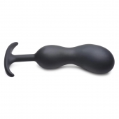 Черный массажер простаты с утяжелителями Premium Silicone Weighted Prostate Plug XL - 20,8 см. - XR Brands - в Томске купить с доставкой
