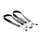 Ремни с зажимами для половых губ Spread Labia Spreader Straps with Clamps - XR Brands - купить с доставкой в Томске