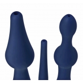 Набор из 3 универсальных насадок для анального душа Universal 3 Piece Silicone Enema Attachment Set - XR Brands - купить с доставкой в Томске