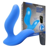 Синий вибромассажер простаты 3,5’’ Remote Control Curve P-spot Massager - 12 см. - Erokay - в Томске купить с доставкой