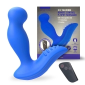 Синий вибромассажер простаты 3,5’’ Remote Control P-spot Massager - 12,5 см. - Erokay - в Томске купить с доставкой