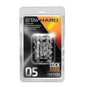Прозрачная насадка с капельками STAY HARD COCK SLEEVE 05 CLEAR - Blush Novelties - в Томске купить с доставкой