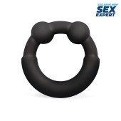 Черное эрекционное силиконовое кольцо - Sex Expert - в Томске купить с доставкой