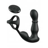 Черный вибростимулятор простаты с кольцом Ass-gasm Slide   Glide - Pipedream - в Томске купить с доставкой