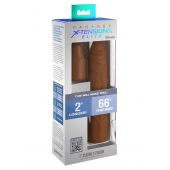 Коричневая насадка на член 2  Silicone X-tension - 20,3 см. - Pipedream - в Томске купить с доставкой