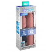 Телесная вибронасадка на член 3  Vibrating Mega X-tension with Remote - 22,9 см. - Pipedream - в Томске купить с доставкой