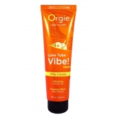 Гель с эффектом вибрации Lube Tube Vibe Medium Pina Colada - 100 мл. - ORGIE - купить с доставкой в Томске