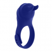 Синее эрекционное виброкольцо с клиторальной подушечкой и пультом ДУ Adjustable Fun Ring - Zero Tolerance - в Томске купить с доставкой