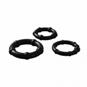 Набор из 3 черных эрекционных колец Babooom Ring Set - Adrien Lastic - в Томске купить с доставкой