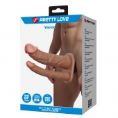 Реалистичная полая насадка на член для двойного проникновения Yairon - 17,5 см. - Baile - купить с доставкой в Томске