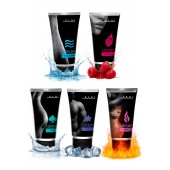 Набор из 5 лубрикантов JUJU (увлажняющий, Hot+, Long, Anal, малина) - JuJu - купить с доставкой в Томске