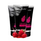 Набор из 3 съедобных лубрикантов JUJU со вкусом малины - JuJu - купить с доставкой в Томске