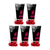 Набор из 5 съедобных лубрикантов JUJU со вкусом малины - JuJu - купить с доставкой в Томске