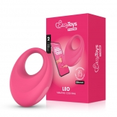 Розовое интерактивное эрекционное виброкольцо Leo - Easy toys - в Томске купить с доставкой