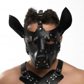 Черная кожаная маска «Собака» - Crazy Handmade - купить с доставкой в Томске Черная кожаная маска «Собака» - Crazy Handmade - купить с доставкой в Томске