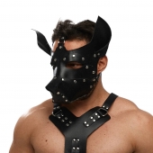 Черная кожаная маска «Собака» - Crazy Handmade - купить с доставкой в Томске Черная кожаная маска «Собака» - Crazy Handmade - купить с доставкой в Томске