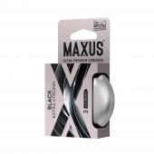 Черные утолщенные презервативы MAXUS Extra Strong с железным кейсом - 3 шт. - Maxus - купить с доставкой в Томске