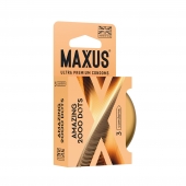 Точечные презервативы MAXUS 2000 Amazing Dots с железным кейсом - 3 шт. - Maxus - купить с доставкой в Томске