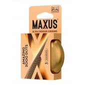 Точечные презервативы MAXUS 2000 Amazing Dots с железным кейсом - 3 шт. - Maxus - купить с доставкой в Томске