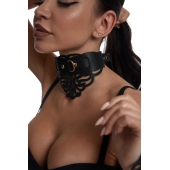 Фигурный чокер с узорами и золотистой фурнитурой - Crazy Handmade - купить с доставкой в Томске