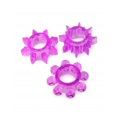 Набор из 3 лиловых эрекционных колец различной формы - Erowoman-Eroman - в Томске купить с доставкой Набор из 3 лиловых эрекционных колец различной формы - Erowoman-Eroman - в Томске купить с доставкой
