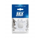 Прозрачное эрекционное кольцо со стимулирующими шариками - Sex Expert - в Томске купить с доставкой